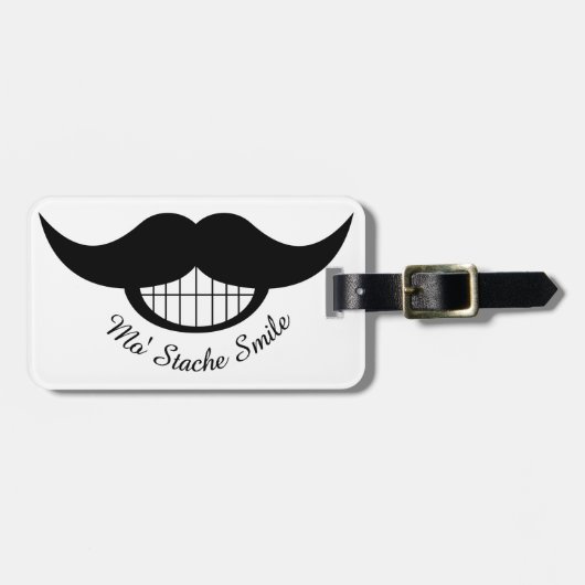 Mustache Smile Bagagelabel (Voorkant horizontaal)