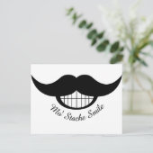 Mustache Smile Briefkaart (Staand voorkant)