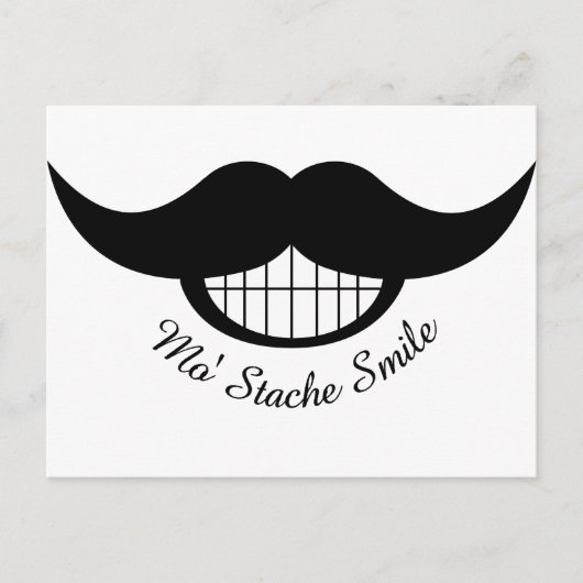 Mustache Smile Briefkaart (Voorkant)