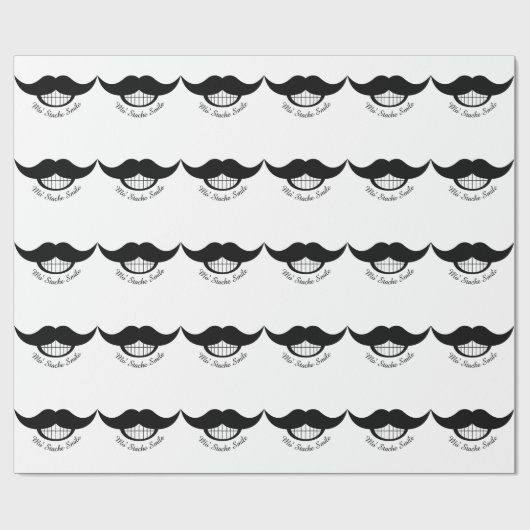 Mustache Smile Cadeaupapier (Vlak)