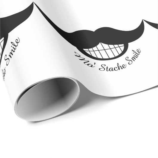 Mustache Smile Cadeaupapier (Rol Hoek)