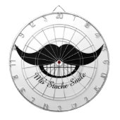 Mustache Smile Dartbord (Voorkant)
