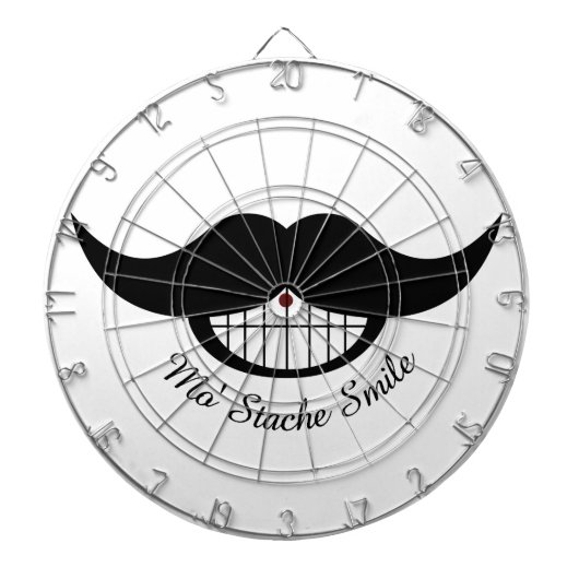 Mustache Smile Dartbord (Voorkant)