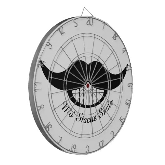 Mustache Smile Dartbord (Voorkant Links)