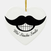 Mustache Smile Keramisch Ornament (Voorkant)