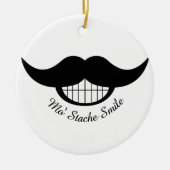 Mustache Smile Keramisch Ornament (Voorkant)