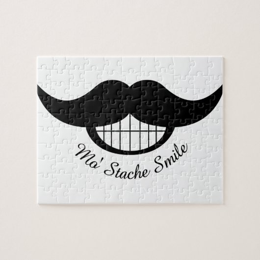 Mustache Smile Legpuzzel (Horizontaal)