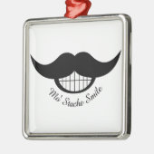 Mustache Smile Metalen Ornament (Links)
