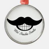 Mustache Smile Metalen Ornament (Voorkant)