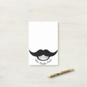 Mustache Smile Post-it® Notes (Op bureau)