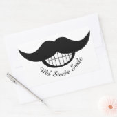 Mustache Smile Rechthoekige Sticker (Envelop)