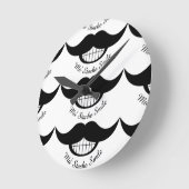 Mustache Smile Ronde Klok (Hoek)