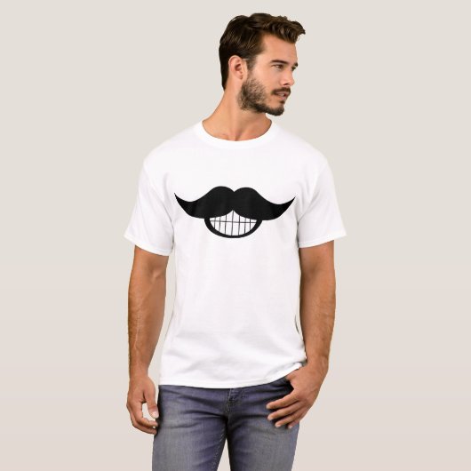 Mustache Smile T-shirt (Voorkant volledig)