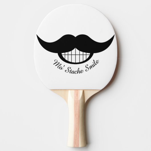Mustache Smile Tafeltennisbatje (Voorkant)