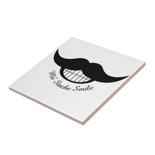 Mustache Smile Tegeltje (Zijkant)