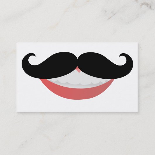 Mustache Smile Visitekaartjes (Voorkant)