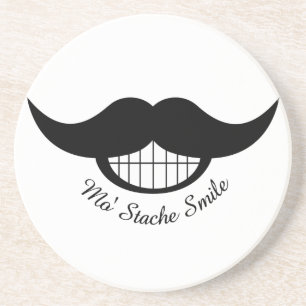 Mustache Smile Zandsteen Onderzetter
