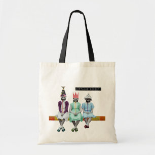 Mustache Society Vintage Image Canvas tas