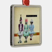 Mustache Society Vintage Image Ornament (Rechts)