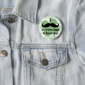 Mustache St. Patrick's Day Pin Ronde Button 5,7 Cm (In situ)