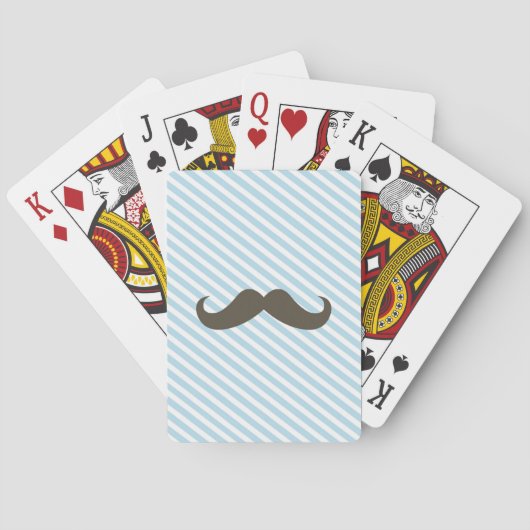 Mustache Standard Face-speelkaarten Speelkaarten (Achterkant)