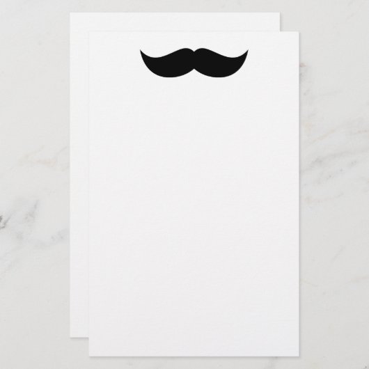 Mustache Stationery Briefpapier (Voorkant / Achterkant)
