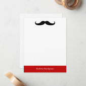 Mustache Stationery Notitiekaartje (Voorkant / Achterkant in situ)