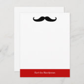 Mustache Stationery Notitiekaartje (Voorkant / Achterkant)