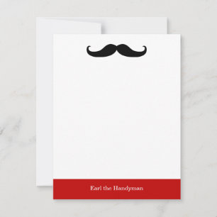 Mustache Stationery Notitiekaartje