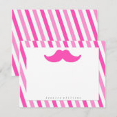 Mustache Stationery Notitiekaartje (Voorkant / Achterkant)
