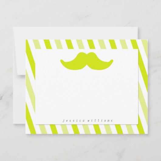 Mustache Stationery Notitiekaartje (Voorkant)
