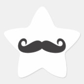Mustache Ster Sticker (Voorkant)