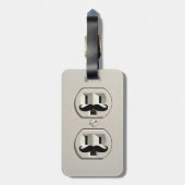 Mustache-stopcontact Bagagelabel (Achterkant verticaal)