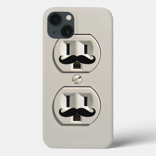 Mustache-stopcontact Case-Mate iPhone Case (Achterkant)