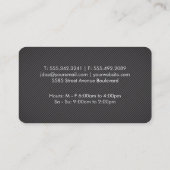 Mustache Stripes Golden Shears Comb Visitekaartje (Achterkant)