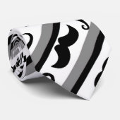 Mustache Stripes Stropdas (Opgerold)