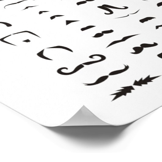 Mustache Styles Chart Poster Funny Gift (Hoek)