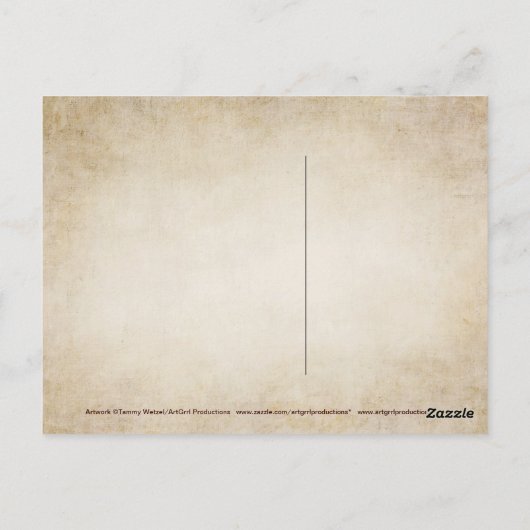 Mustache Sugar Skull Color Briefkaart (Achterkant)