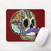  Mustache Sugar Skull Mousepad Muismat (Met muis)