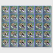 Mustache Sugar Skull Wrapping Paper Cadeaupapier (Vlak)