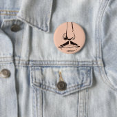 Mustache Surrealist Pinback Ronde Button 5,7 Cm (In situ)