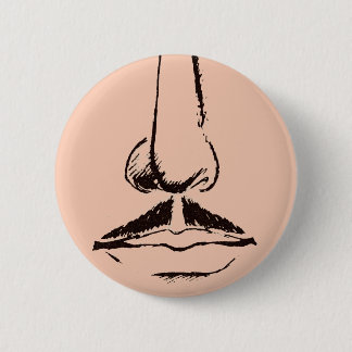 Mustache Surrealist Pinback Ronde Button 5,7 Cm