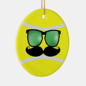 Mustache Tennis Ball Ornament (Rechts)