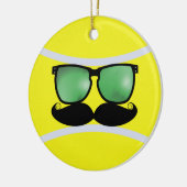 Mustache Tennis Ball Ornament (Links)