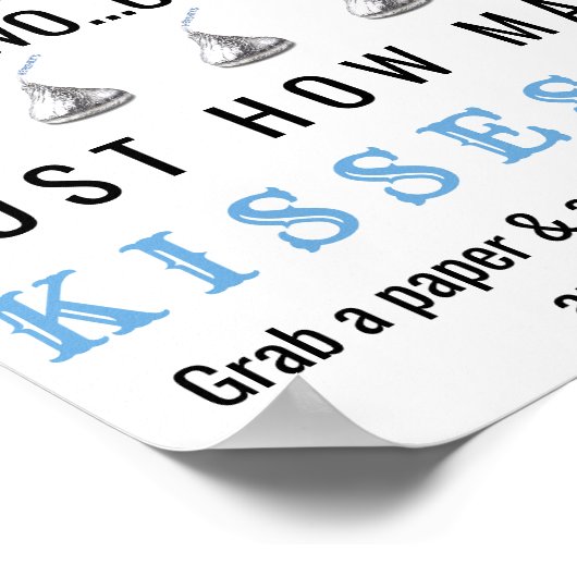 Mustache Theme Baby shower Game Poster (Hoek)