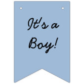 Mustache ThreadBlue en Black Baby shower Banner (Tweede vlag)