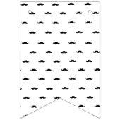 Mustache ThreadBlue en Black Baby shower Banner (Derde vlag)