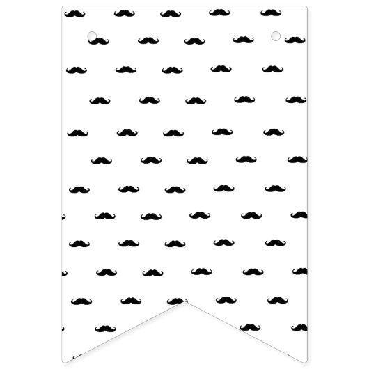 Mustache ThreadBlue en Black Happy Birthday Banner (Derde vlag)