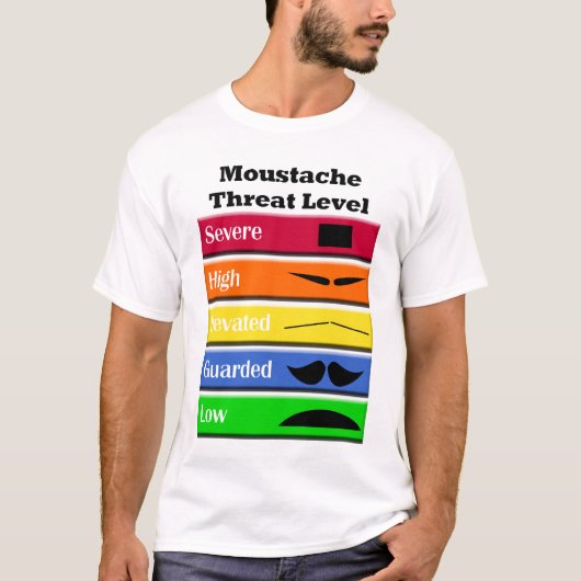 Mustache Threats T-shirt (Voorkant)