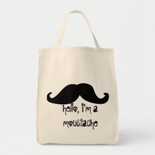 Mustache Tote Bag (Voorkant)